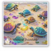 "Turtle Fun in Sun" Aufkleber (Vorderseite)