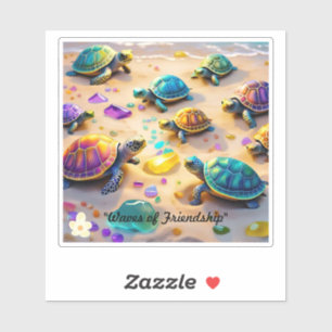 "Turtle Fun in Sun" Aufkleber