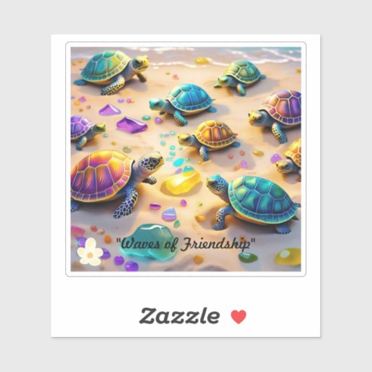 "Turtle Fun in Sun" Aufkleber (Blatt)