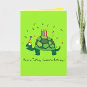 Turtle Funny Geburtstag Grußkarte Karte (Vorderseite)