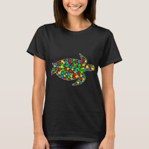 Turtle Funny Puzzle Tiere Autismus Bewusstsein T-Shirt