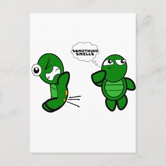 Turtle-Furz Postkarte (Vorderseite)