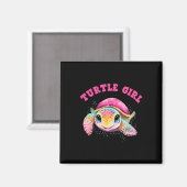 Turtle Girl Earth Day Magnet (Vorderseite/Rückseite)