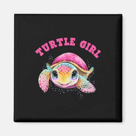 Turtle Girl Earth Day Magnet (Vorne)
