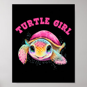Turtle Girl Earth Day Poster