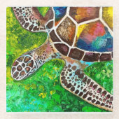 Turtle Glass Untersetzer (Vorderseite)