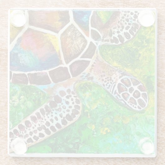 Turtle Glass Untersetzer (Rückseite)