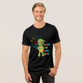 Turtle going at his own pace Tri-Blend shirt (Vorderseite voll)