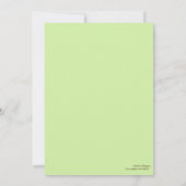 Turtle Green Baby Dusche Einladung (Rückseite)