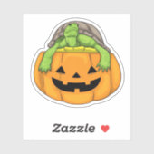 Turtle Halloween Kürbis Classic T-Shirt_1 Aufkleber (Blatt)