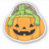 Turtle Halloween Pumpkin Classic T-Shirt_1 Aufkleber (Vorderseite)