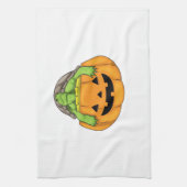 Turtle Halloween Pumpkin Classic T-Shirt_1 Geschirrtuch (Vertikal)