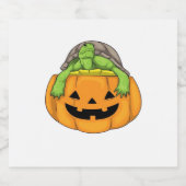 Turtle Halloween Pumpkin Classic T - Shirt_1 Schaumweinetikett (Einzelnes Label)