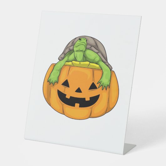 Turtle Halloween Pumpkin Classic T-Shirt_1 Sockelschild (Vorderseite)