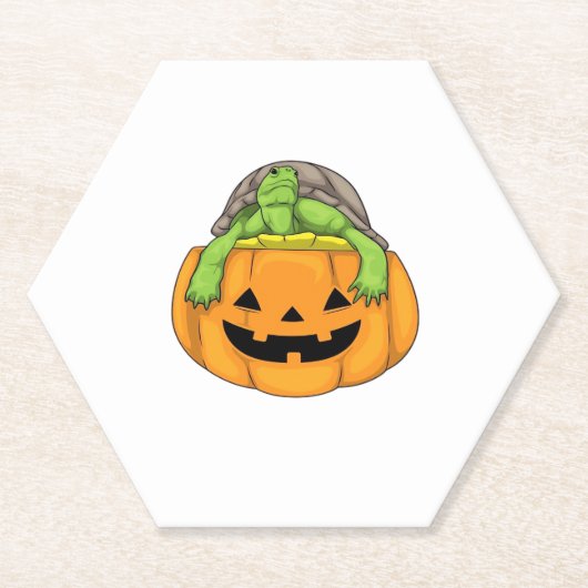 Turtle Halloween Pumpkin Classic T-Shirt_1 Untersetzer (Vorderseite)