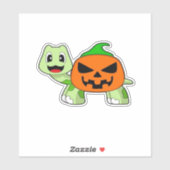 Turtle Halloween Pumpkin Classic T - Shirt Aufkleber (Blatt)