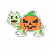 Turtle Halloween Pumpkin Classic T - Shirt Aufkleber (Vorderseite)