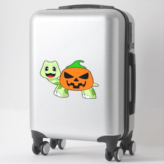 Turtle Halloween Pumpkin Classic T-Shirt Aufkleber (Koffer)