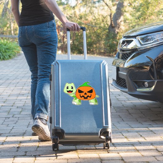 Turtle Halloween Pumpkin Classic T-Shirt Aufkleber (Koffer Insitu)