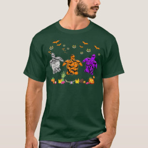 Turtle Happy Halloween Pumpkin Mummy Hexe Turtle T-Shirt
