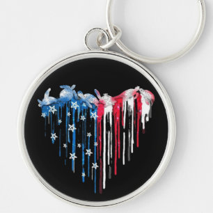 Turtle Heart Watercolor T - Shirt Süße Tier Schlüsselanhänger