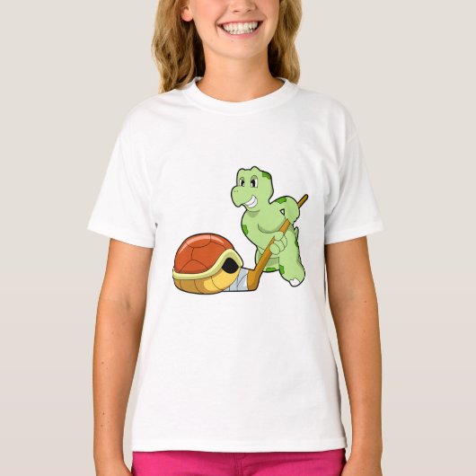 Turtle Ice Hockey Ice Hockey-Stab T-Shirt (Vorderseite)