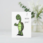 Turtle, ich vermisse dich! postkarte (Stehend Vorderseite)