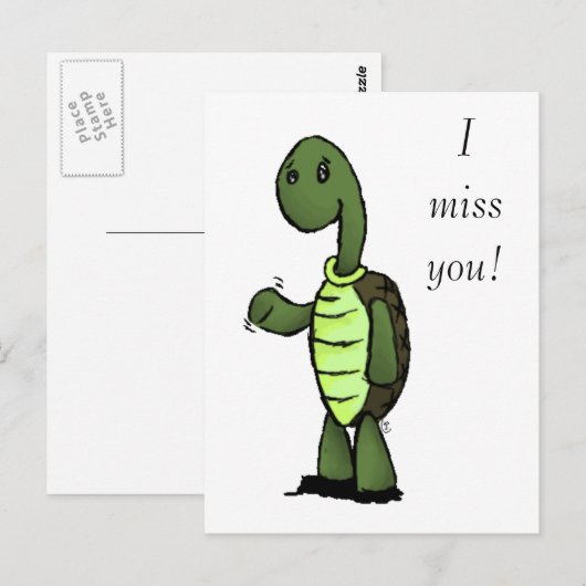 Turtle, ich vermisse dich! postkarte (Vorne/Hinten)