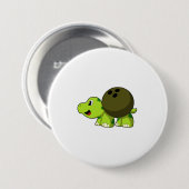 Turtle im Bowling mit Bowlingball Button (Vorne & Hinten)