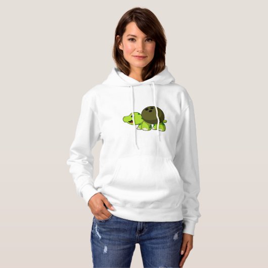 Turtle im Bowling mit Bowlingball Hoodie (Vorne ganz)