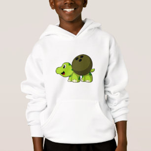 Turtle im Bowling mit Bowlingball Hoodie