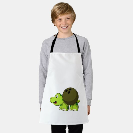 Turtle im Bowling mit Bowlingball Schürze (Getragen)