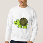Turtle im Bowling mit Bowlingball Sweatshirt (Vorderseite)