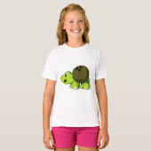 Turtle im Bowling mit Bowlingball T-Shirt (Vorne ganz)