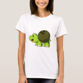 Turtle im Bowling mit Bowlingball T-Shirt (Vorderseite)
