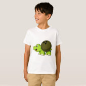 Turtle im Bowling mit Bowlingball T-Shirt (Vorne ganz)