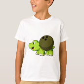 Turtle im Bowling mit Bowlingball T-Shirt (Vorderseite)