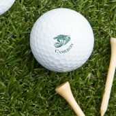 Turtle in Beach Waves Monogram Name Golfball