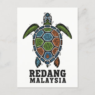 Turtle in Redang Malaysia Feiertagspostkarte