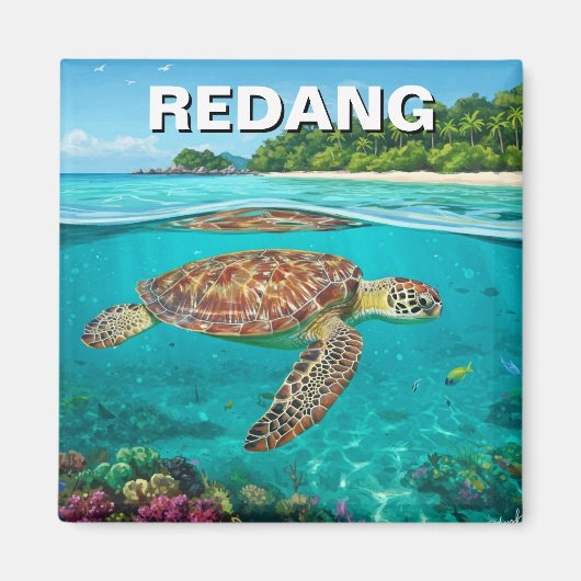 Turtle in Redang Malaysia Magnet (Vorne)