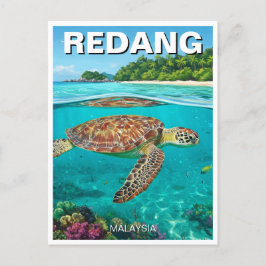 Turtle in Redang Malaysia Postkarte