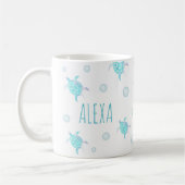 Turtle Kids Under The Sea Watercolor Pastel Bubble Kaffeetasse (Links)