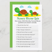 Turtle Kinderzimmer Rhyme Quiz Kinderduschenspiel (Vorne/Hinten)