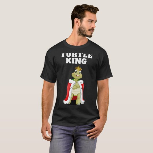 Turtle King Boys Turtle Tshirt Mens Turtle (Vorne ganz)