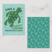 Turtle-Klassenzimmer Valentine's Exchange-Note-Kar Mitteilungskarte (Vorne/Hinten)