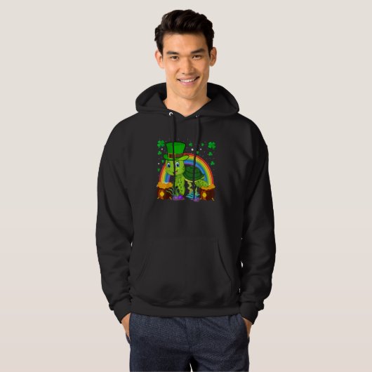 Turtle Leprechaun Hat Turtle Rainbow St Patrick's Hoodie (Vorne ganz)