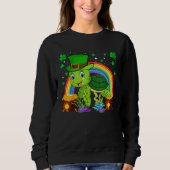 Turtle Leprechaun Hat Turtle Rainbow St Patrick's Sweatshirt (Vorderseite)