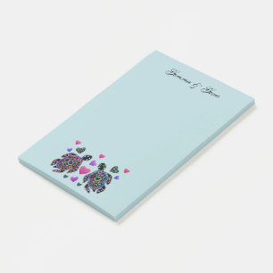 Turtle Liebe Individuellen Namen Post-it Klebezettel