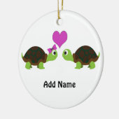 Turtle-Liebe Keramik Ornament (Links)