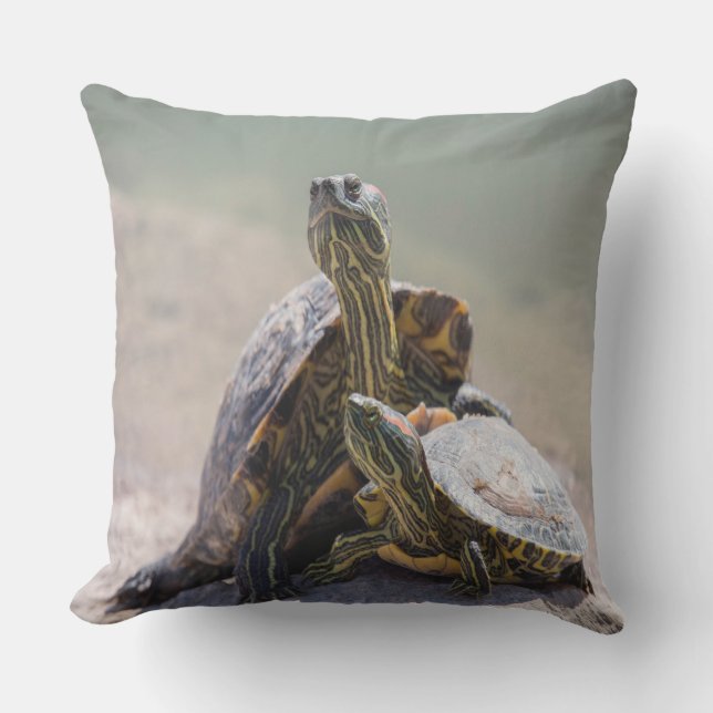 Turtle-Liebe Kissen Für Draußen (Vorderseite)